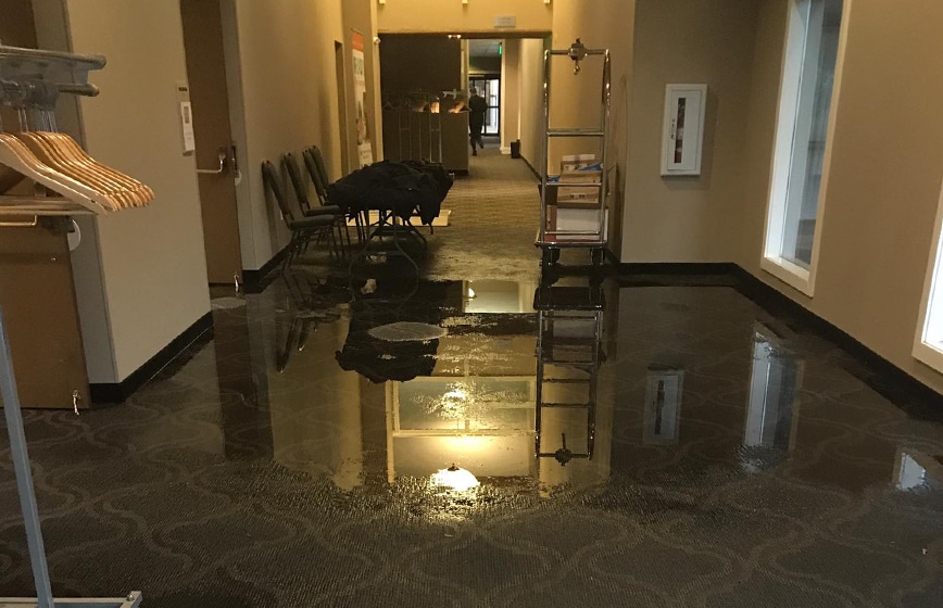water damage restoration professionals at work in New Jersey